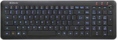 Defender Проводная клавиатура, RU,черный,TouchOn технология, 45680