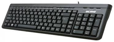 Acme Multimedia Keyboard KM04 /USB/EN, RU, LT/15 extra multimedia keys/Slim