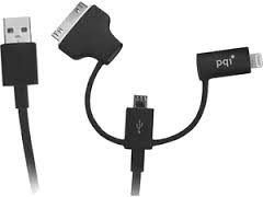 PQI i-Cable Multi-Plug,Charger Black