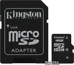 Kingston SDC10/4GB, microSDHC 4GB class10 (SD adapter)