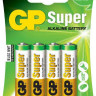 Батарейки GP Super Alkaline AA (LR6/15A-CR4) комплект - 4 штуки, блистер 10/80