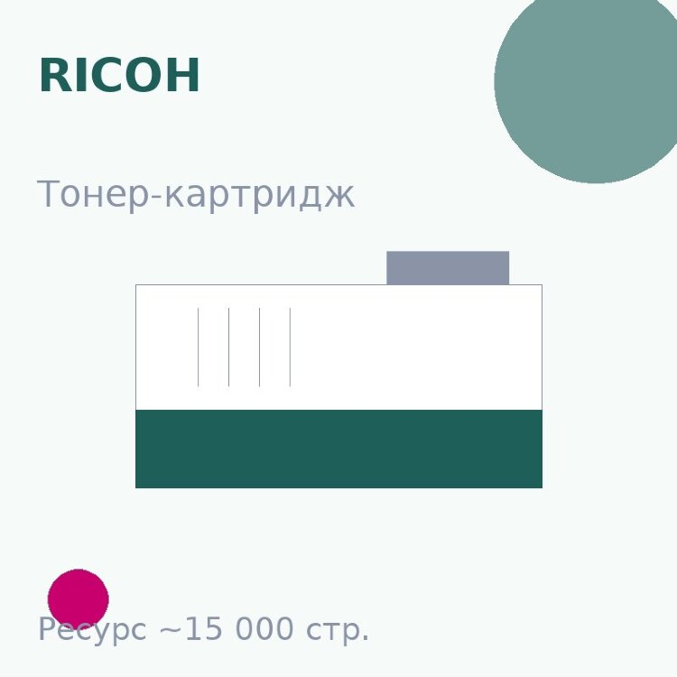 Тонер-картридж Ricoh, пурпурный, 15 000 стр. — Euro Print