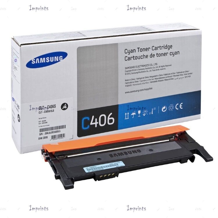 Картридж Samsung CLT-C406, голубой, 1 000 стр. — OEM