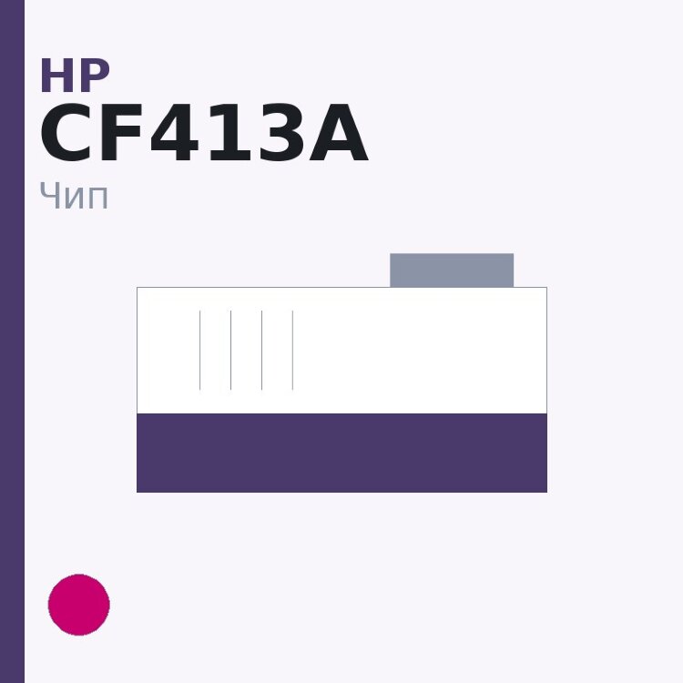 Чип HP CF413A, пурпурный