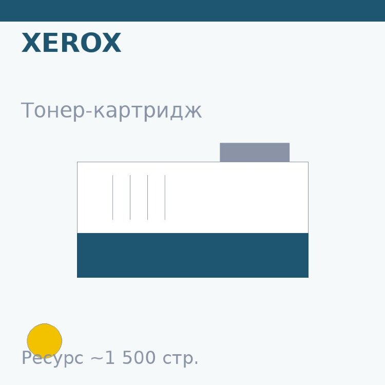 Тонер-картридж Xerox, жёлтый, 1 500 стр. — Euro Print