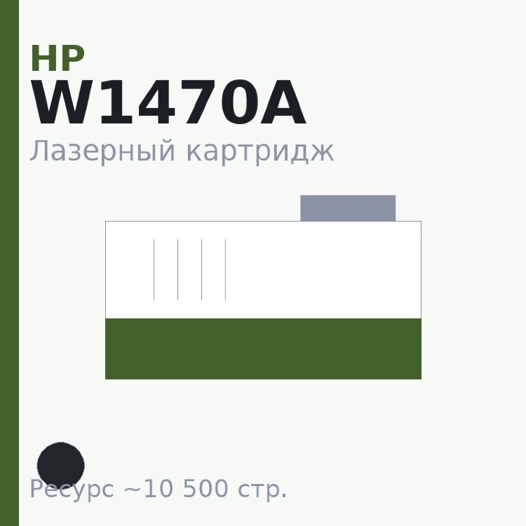 Картридж HP W1470A, чёрный, 10 500 стр. — Euro Print