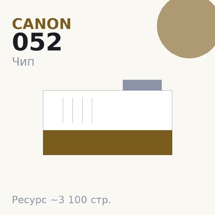Чип Canon 052, 3 100 стр.