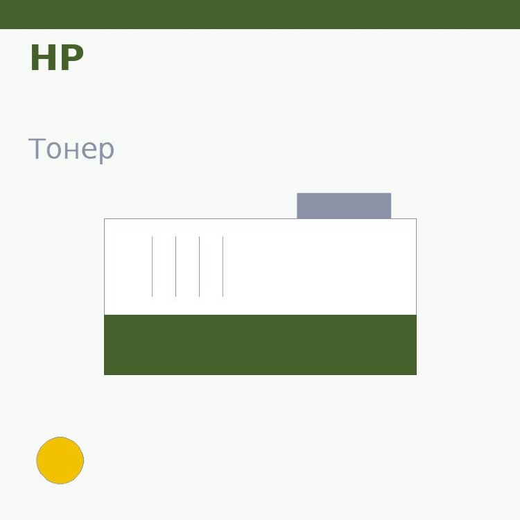 Тонер HP, жёлтый