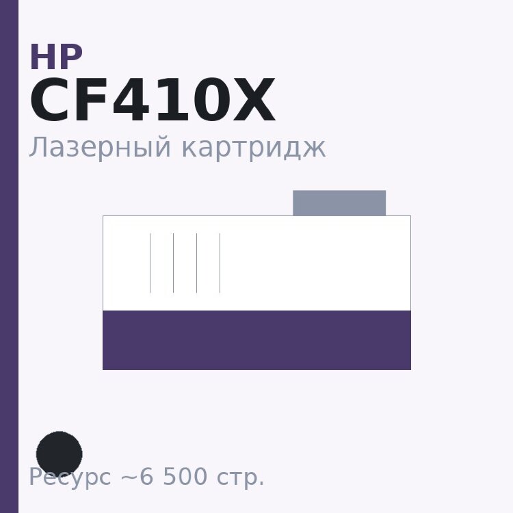 Картридж HP CF410X, чёрный, 6 500 стр. — SAKURA