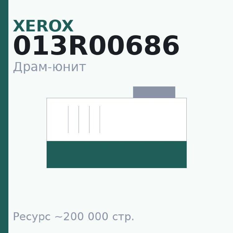 Драм-юнит Xerox 013R00686, 200 000 стр. — Euro Print