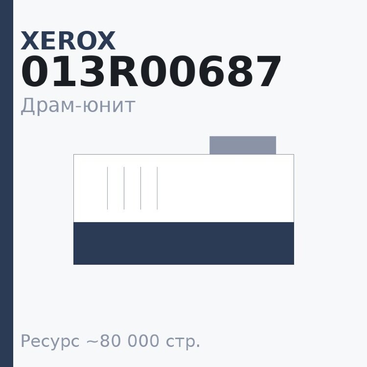 Драм-юнит Xerox 013R00687, 80 000 стр. — Euro Print