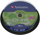 Диски чистые CD-RW, 700 Мб, 10шт (шпиндель)
