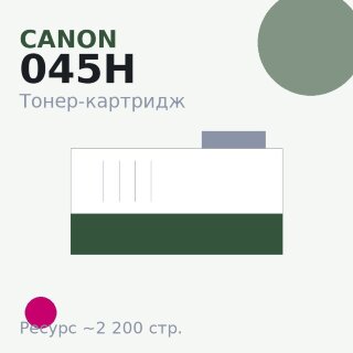 Тонер-картридж Canon 045H, пурпурный, 2 200 стр. — Euro Print