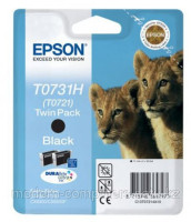 Картридж C13T10414A10 T0721 (T0731H) BLACK (HI-CAPACITY) TWIN PACK   TX550W / T40W / TX600FW   T1100  T30 / TX510FN