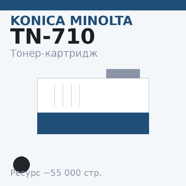 Тонер-картридж Konica Minolta TN-710, чёрный, 55 000 стр.