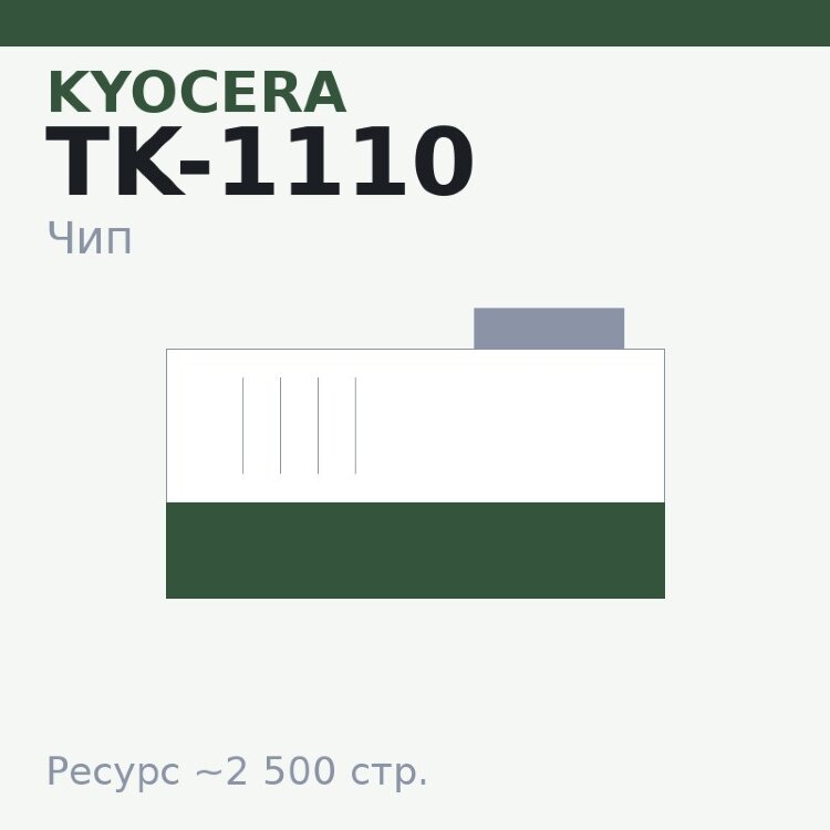 Чип Kyocera TK-1110, 2 500 стр.
