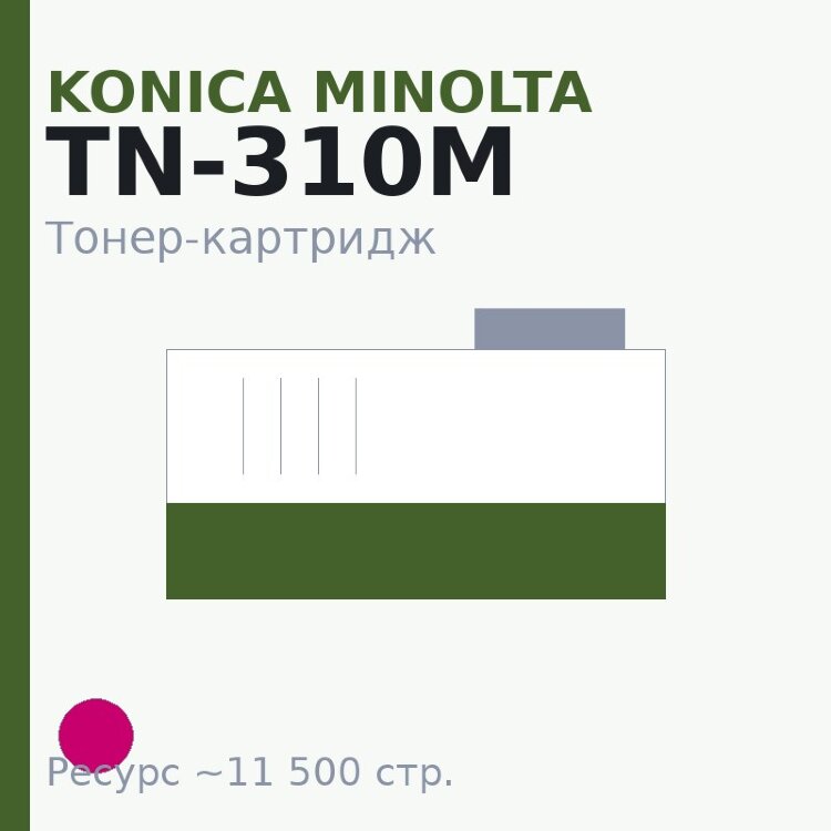 Тонер-картридж Konica Minolta TN-310M, пурпурный, 11 500 стр.