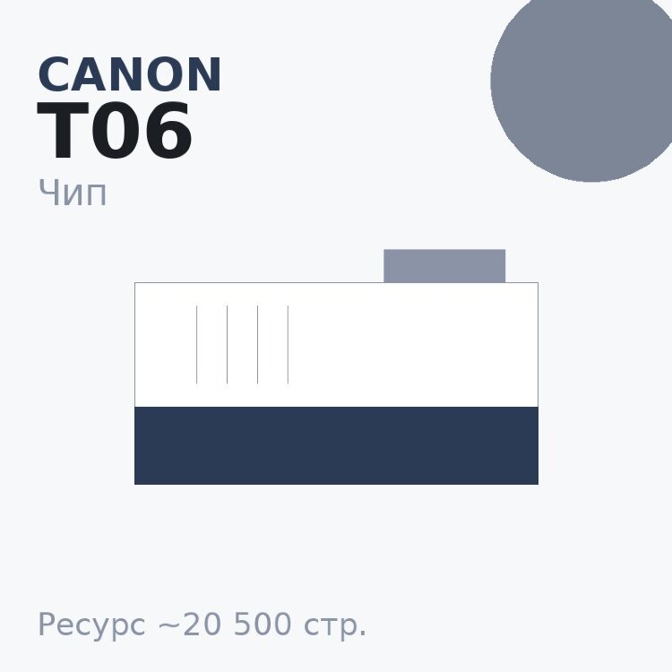 Чип Canon T06, 20 500 стр.