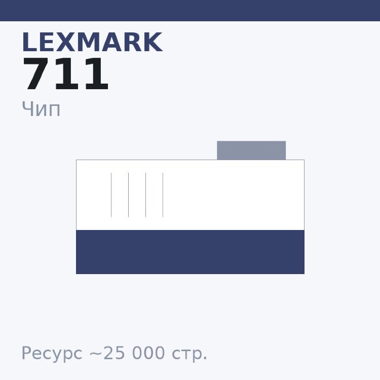 Чип Lexmark 711, 25 000 стр.