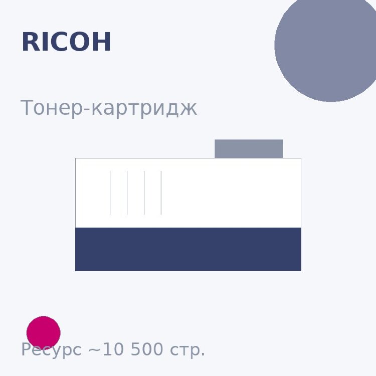 Тонер-картридж Ricoh, пурпурный, 10 500 стр. — Euro Print