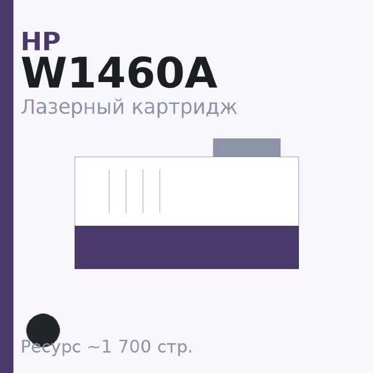 Картридж HP W1460A, чёрный, 1 700 стр. — Euro Print
