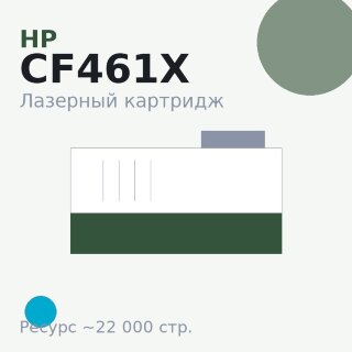 Картридж HP CF461X, голубой, 22 000 стр. — Euro Print