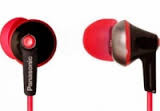 Panasonic Earphones RP-HJE125MEK Black/Red with mic
