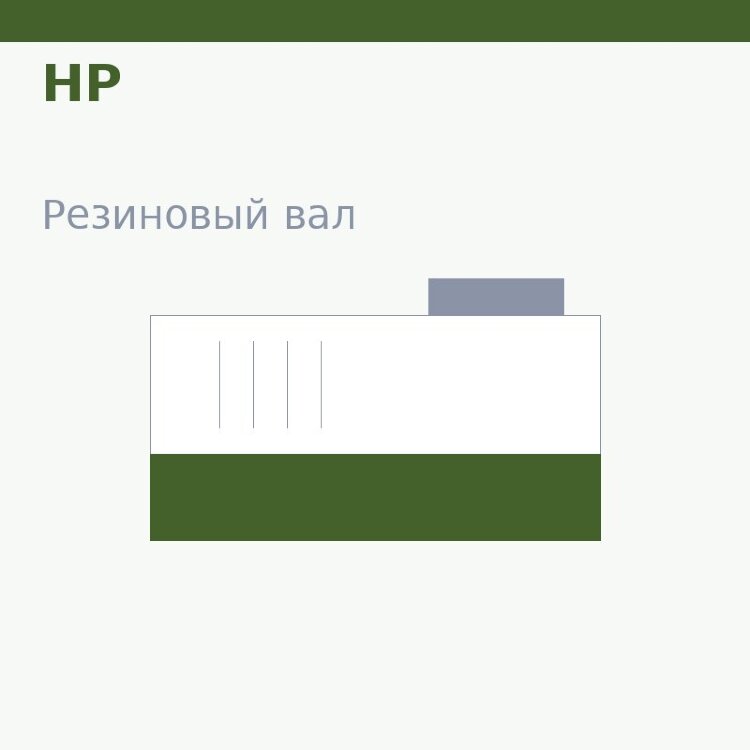 Резиновый вал для HP LJ 3005/M3027/3035 (RC2-0671)