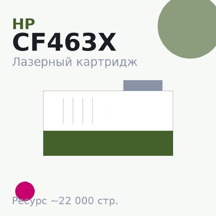 Картридж HP CF463X, пурпурный, 22 000 стр. — Euro Print