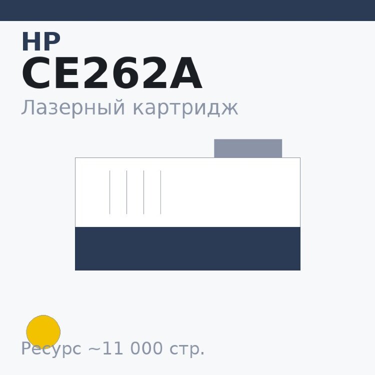 Картридж HP CE262A, жёлтый, 11 000 стр. — Euro Print
