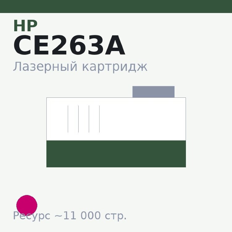 Картридж HP CE263A, пурпурный, 11 000 стр. — Euro Print
