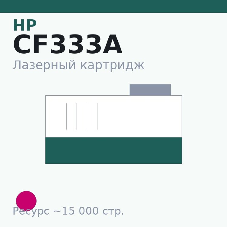 Картридж HP CF333A, пурпурный, 15 000 стр. — Euro Print