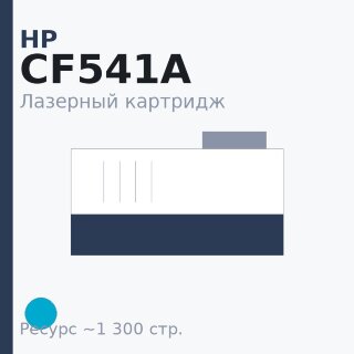 Картридж HP CF541A, голубой, 1 300 стр. — Euro Print