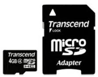 Transcend TS4GUSDHC4, microSDHC 4GB class4 (SD adapter)