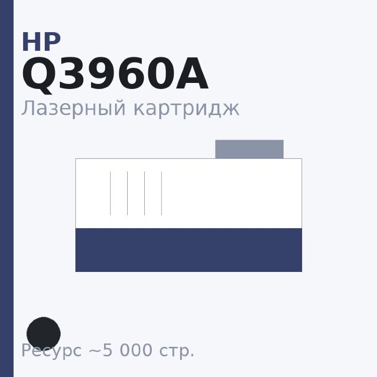Картридж HP Q3960A, чёрный, 5 000 стр. — Euro Print