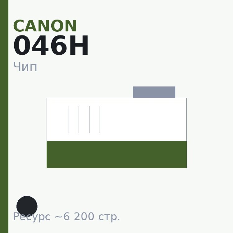 Чип Canon 046H, чёрный, 6 200 стр.