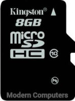 Kingston SDC10/8GBSP, microSDHC 8G class10  (без адаптера)
