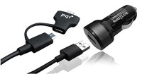 PQI i-Charger Du-Plug for car,Chargers, Black (6PCM-008R0006A)
