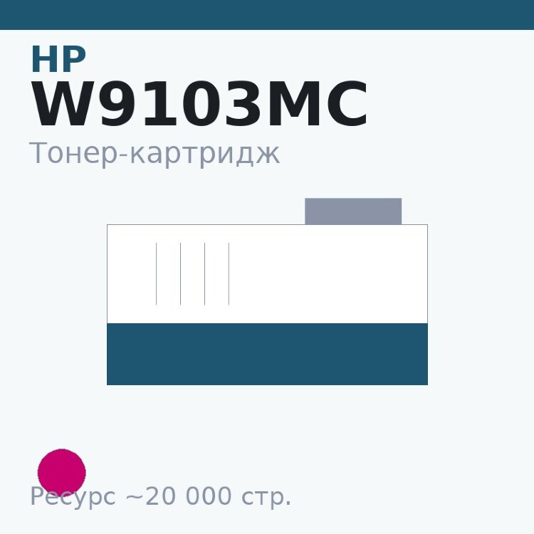 Тонер-картридж HP W9103MC, пурпурный, 20 000 стр. — Euro Print