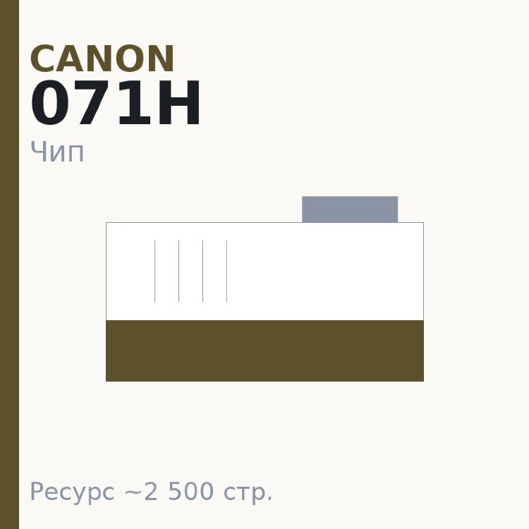 Чип Canon 071H, 2 500 стр.