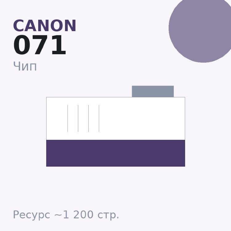 Чип Canon 071, 1 200 стр.