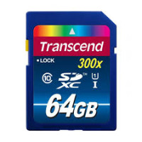 Transcend TS64GSDU1, Secure Digital 64GB Class 10 UHS-I, 300x