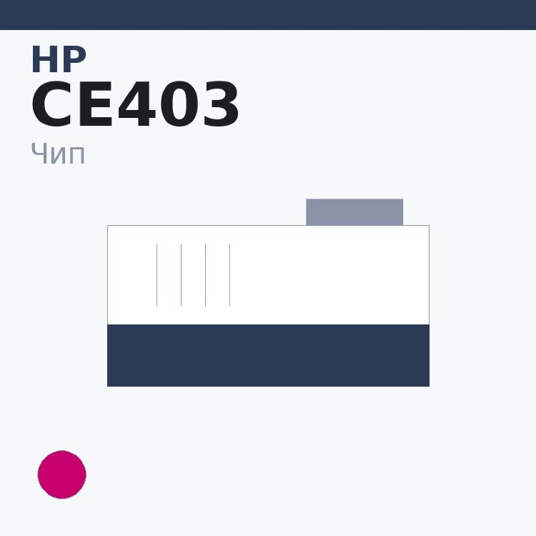 Чип HP CE403, пурпурный