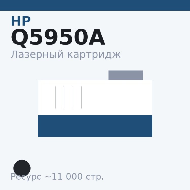 Картридж HP Q5950A, чёрный, 11 000 стр. — Euro Print