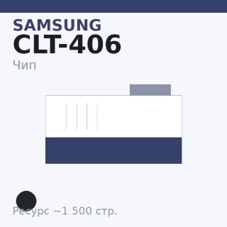 Чип Samsung CLT-406, чёрный, 1 500 стр.