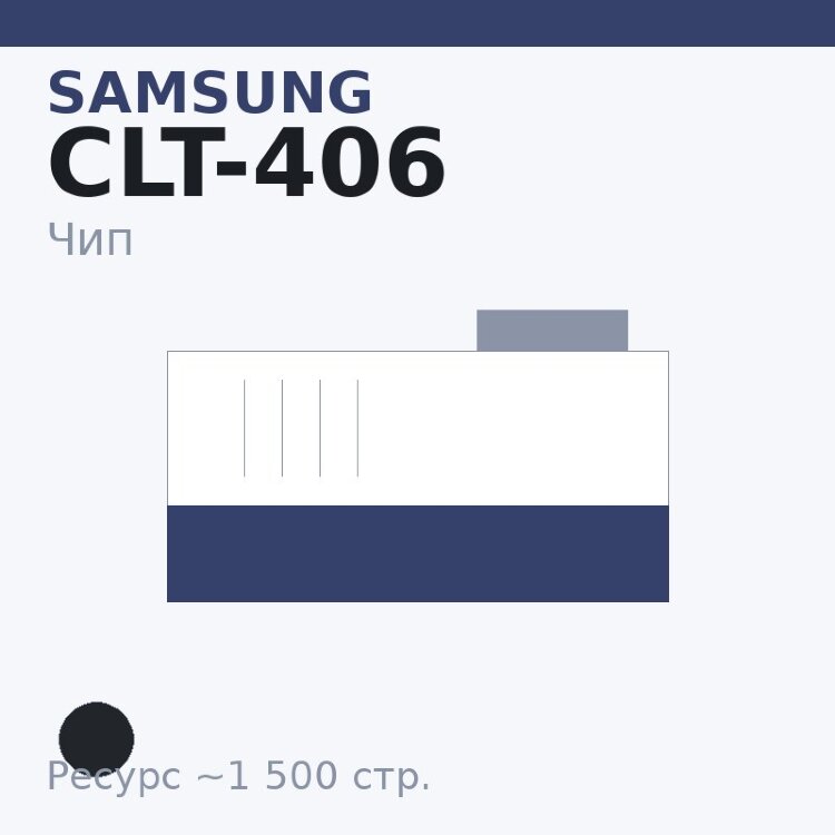 Чип Samsung CLT-406, чёрный, 1 500 стр.