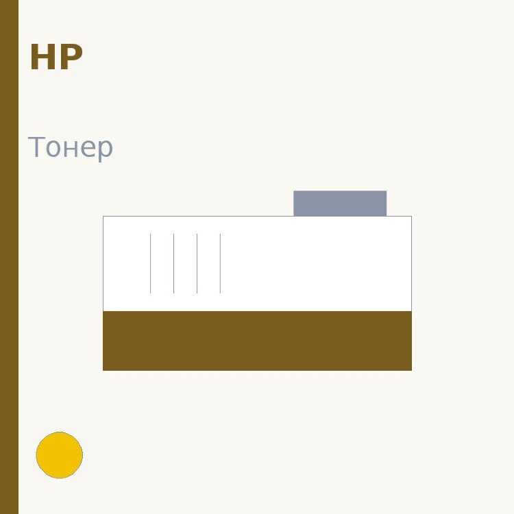 Тонер HP, жёлтый